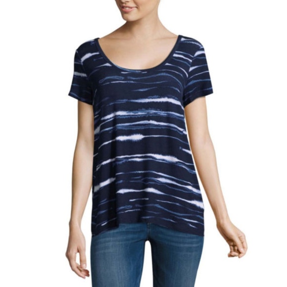 A.N.A Short Sleeve Back Detail Top - Picture 2 of 2